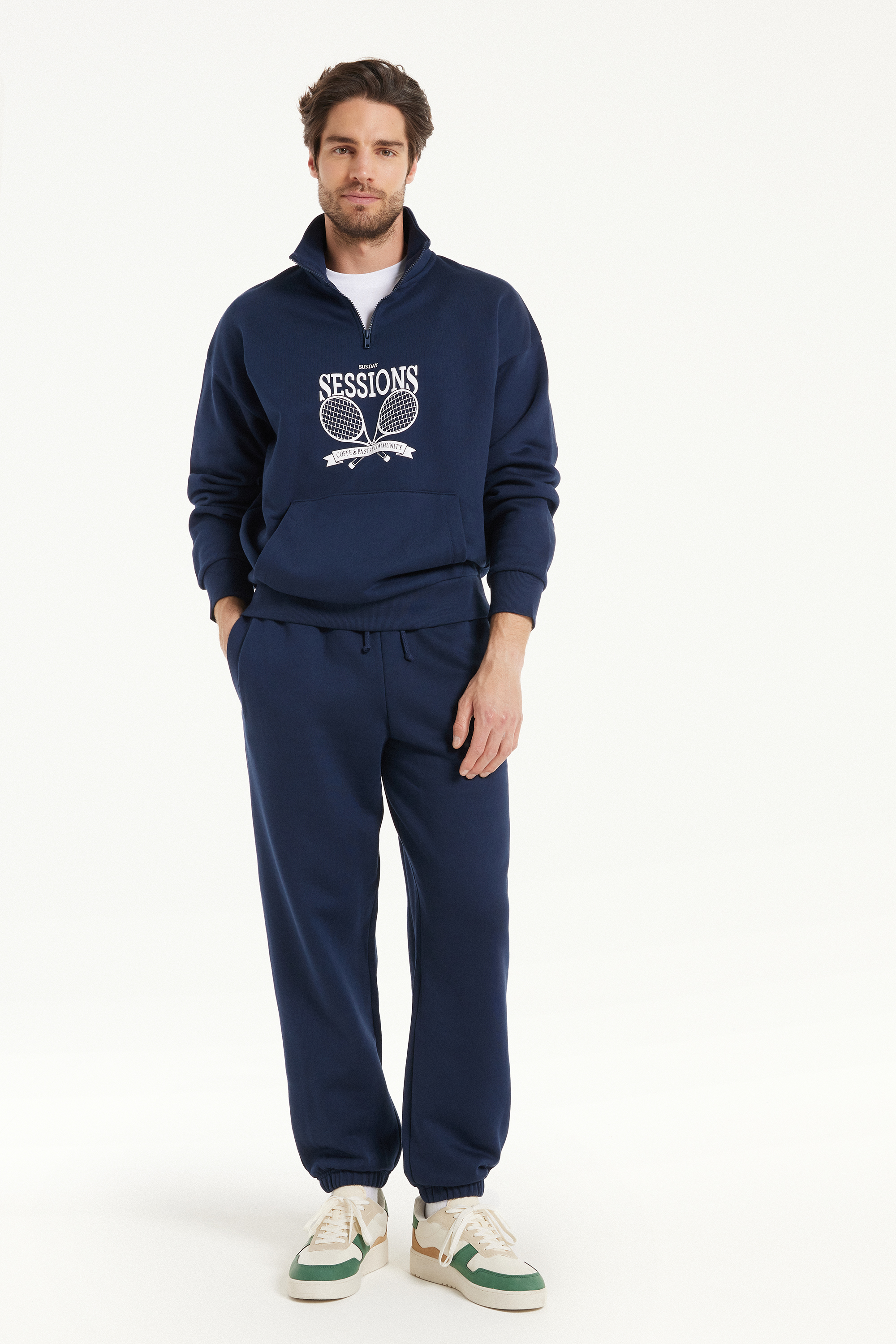 Heavy Fabric Sweatpants with Pockets