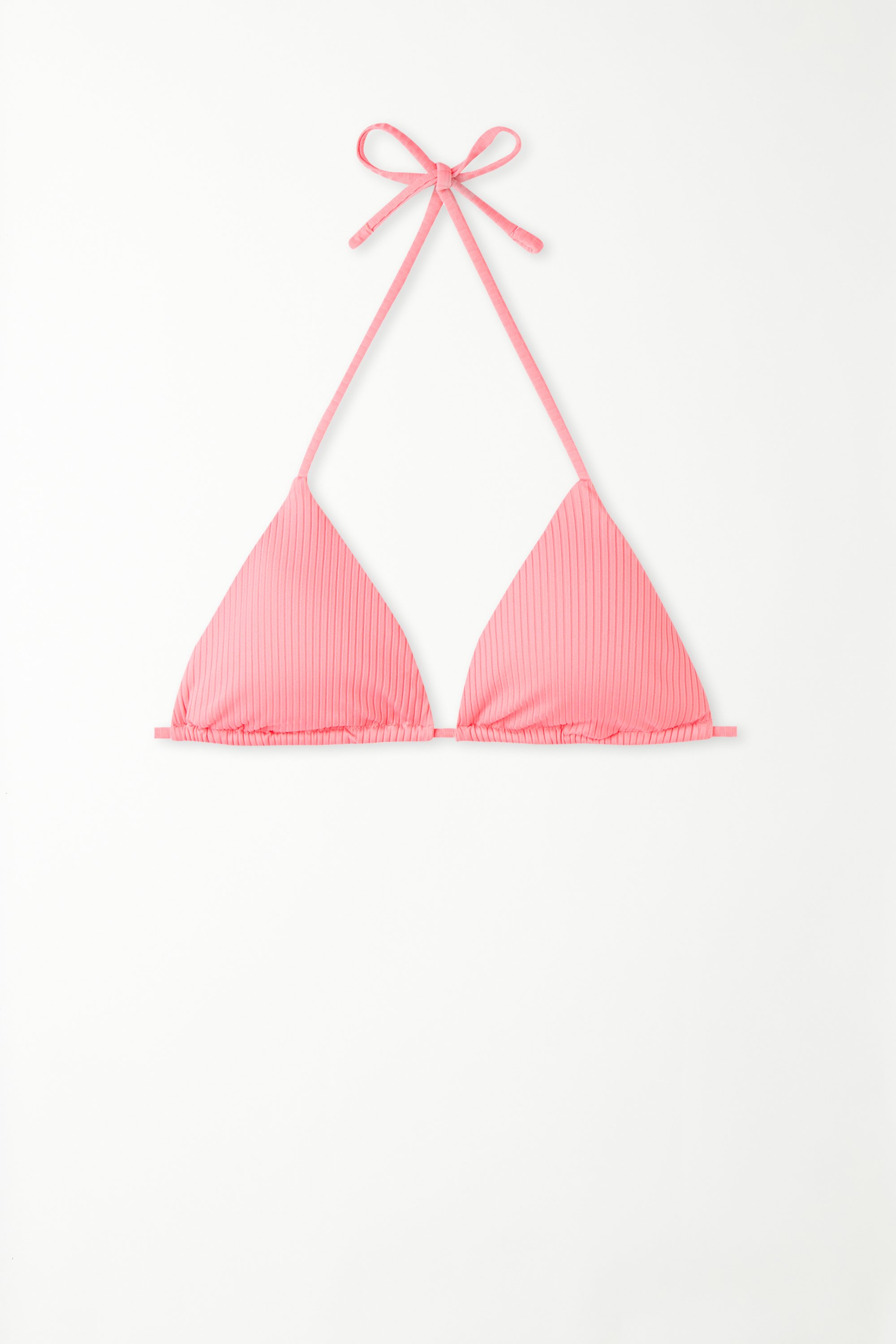 Kivehető Szivacsos Háromszög Fazonú Bikinifelső Újrahasznosított Bordázott Mikroszálas Anyagból