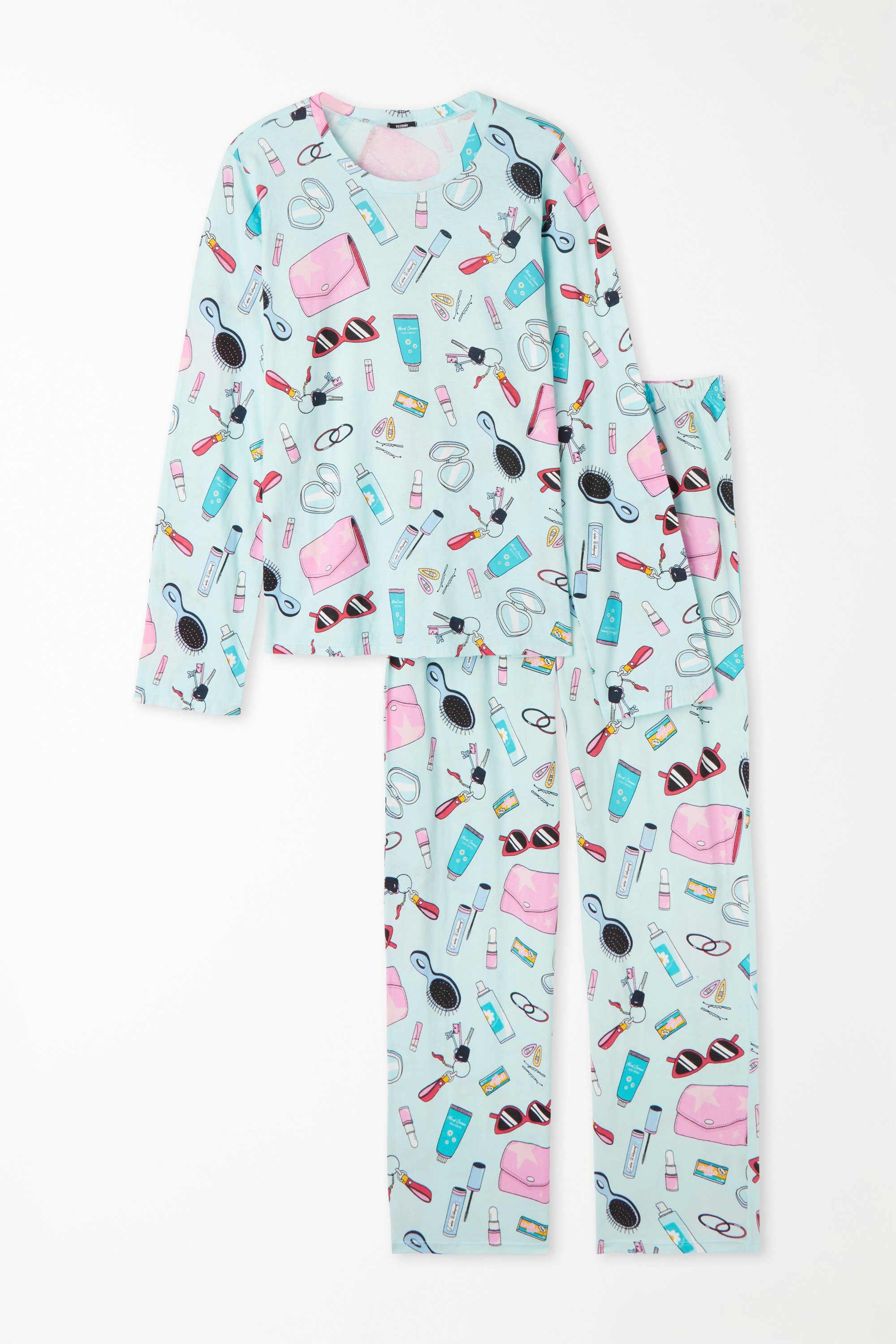 Pijama Comprido em Algodão Estampado Beauty