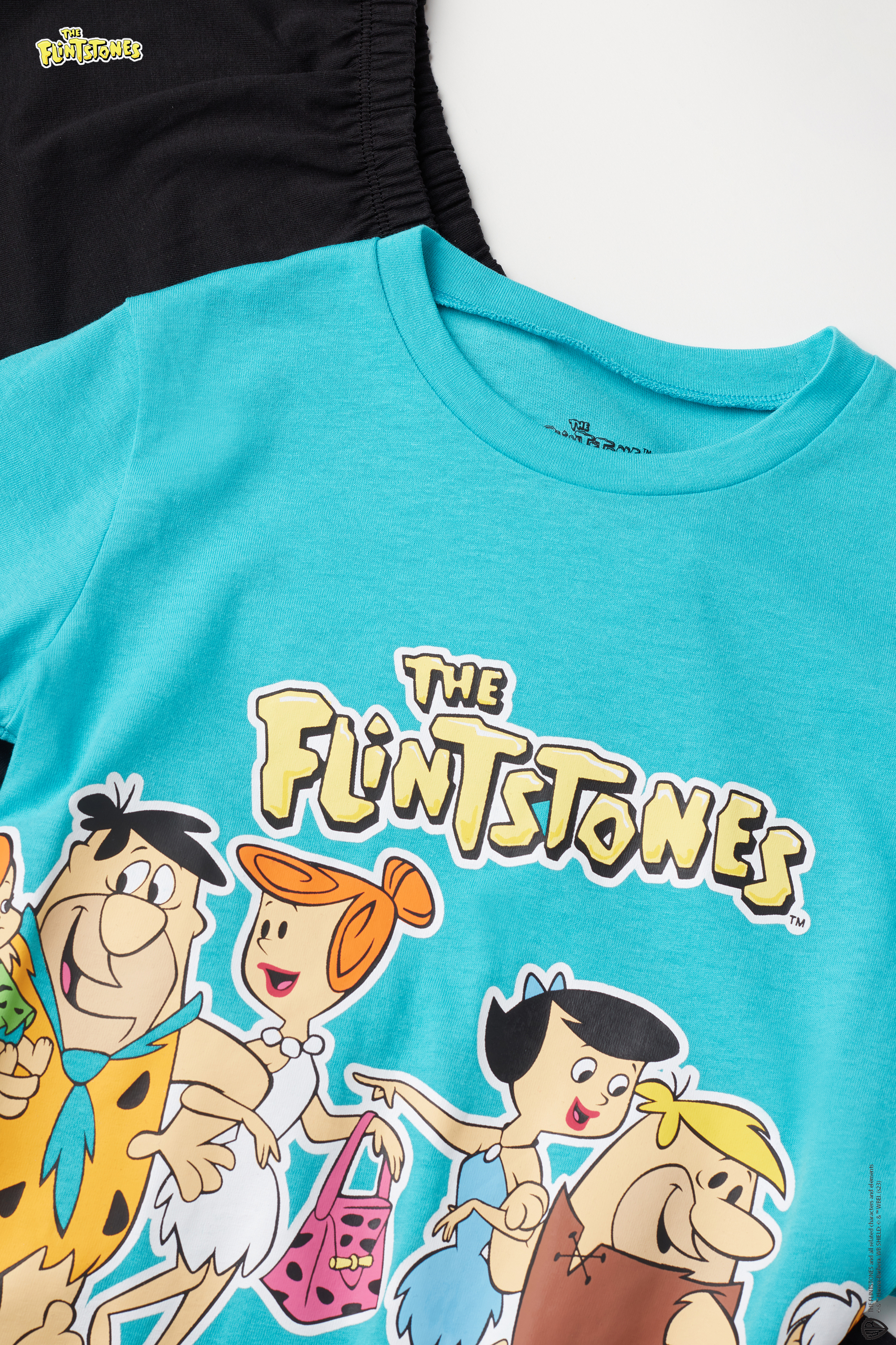 Dlouhé Dětské Bavlněné Pyžamo s Potiskem Flintstones