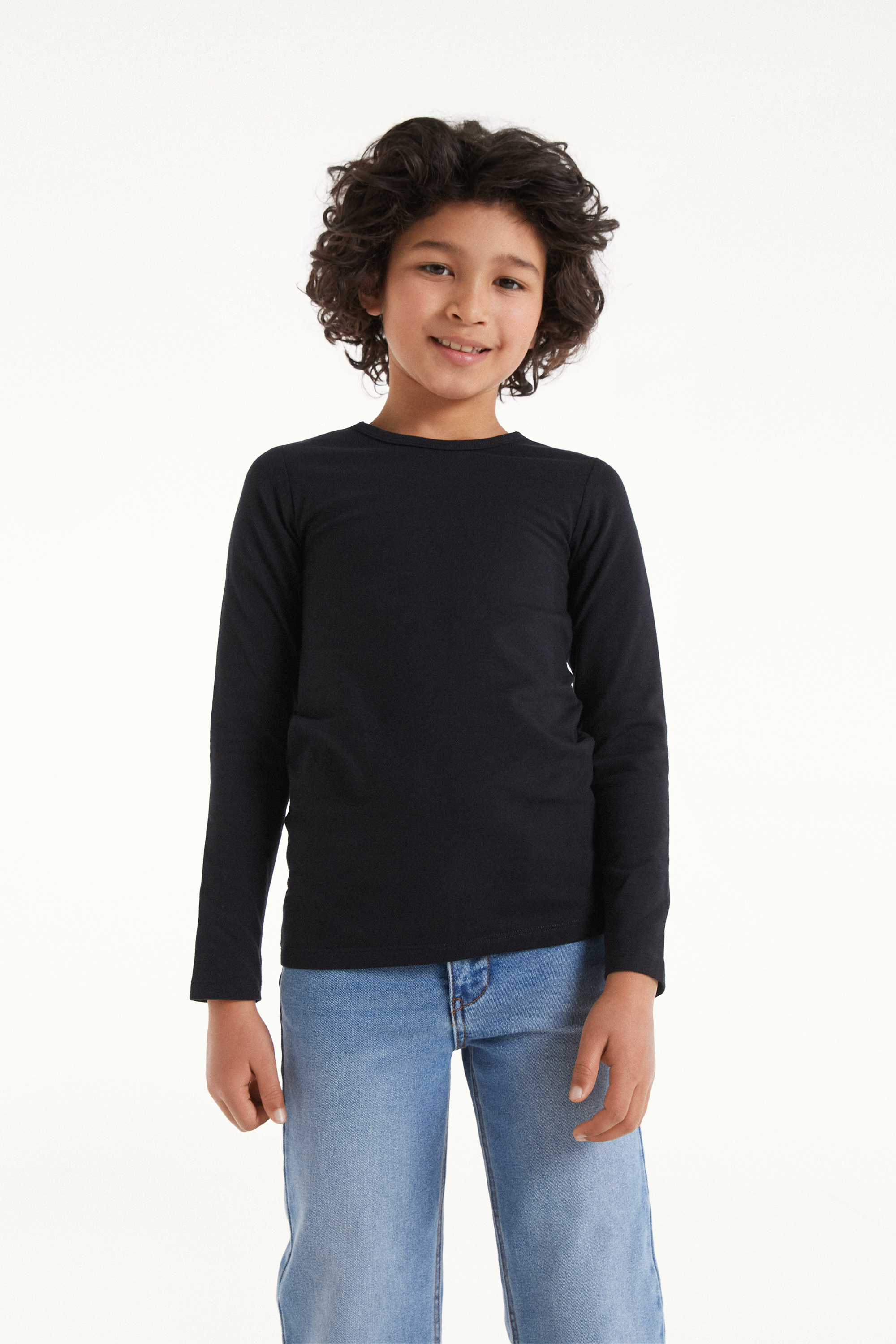 Βαμβακερή Thermal Μακρυμάνικη Μπλούζα με Στρογγυλή Λαιμόκοψη για Παιδιά Unisex