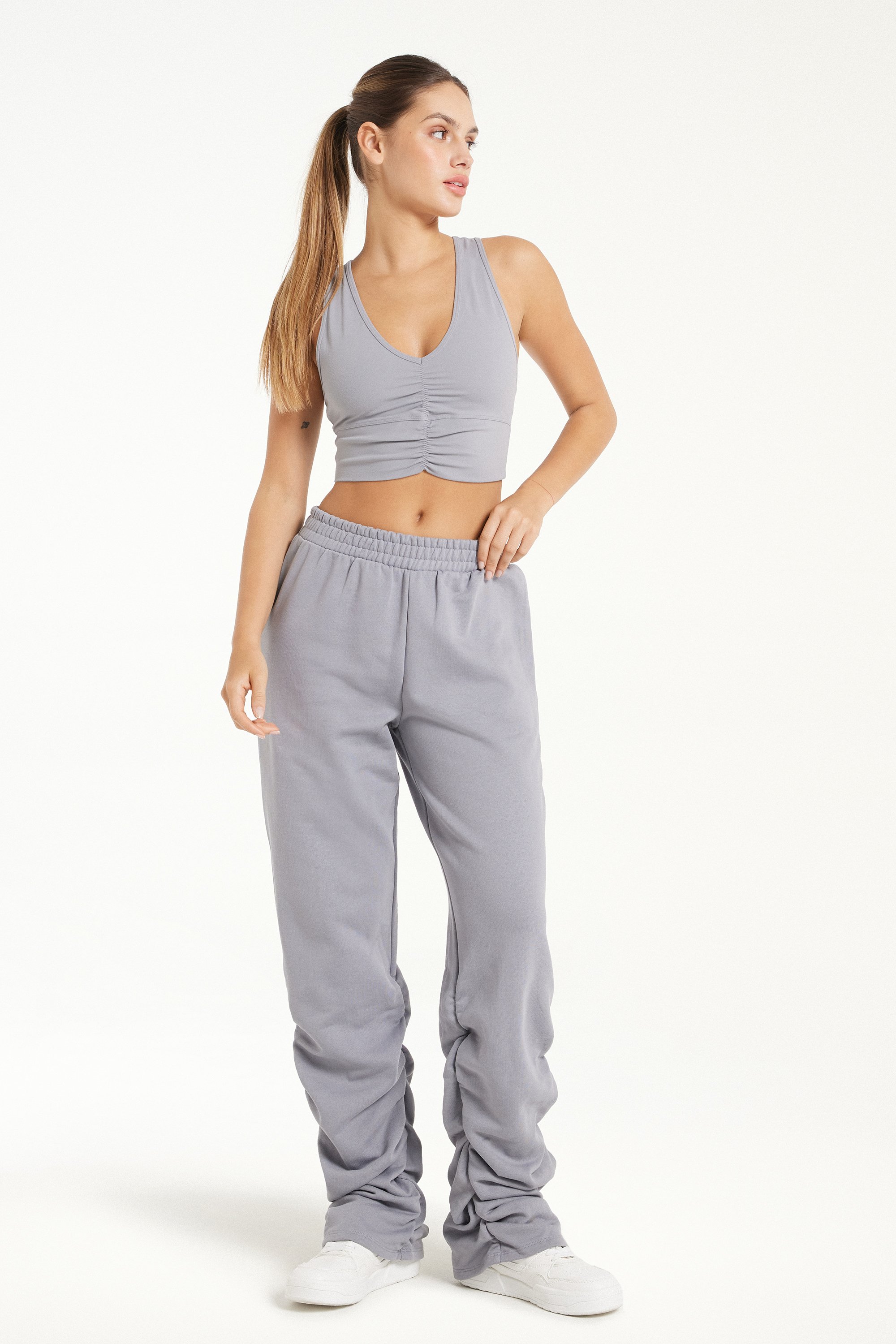 Extra Long Sweatpants with Ruching