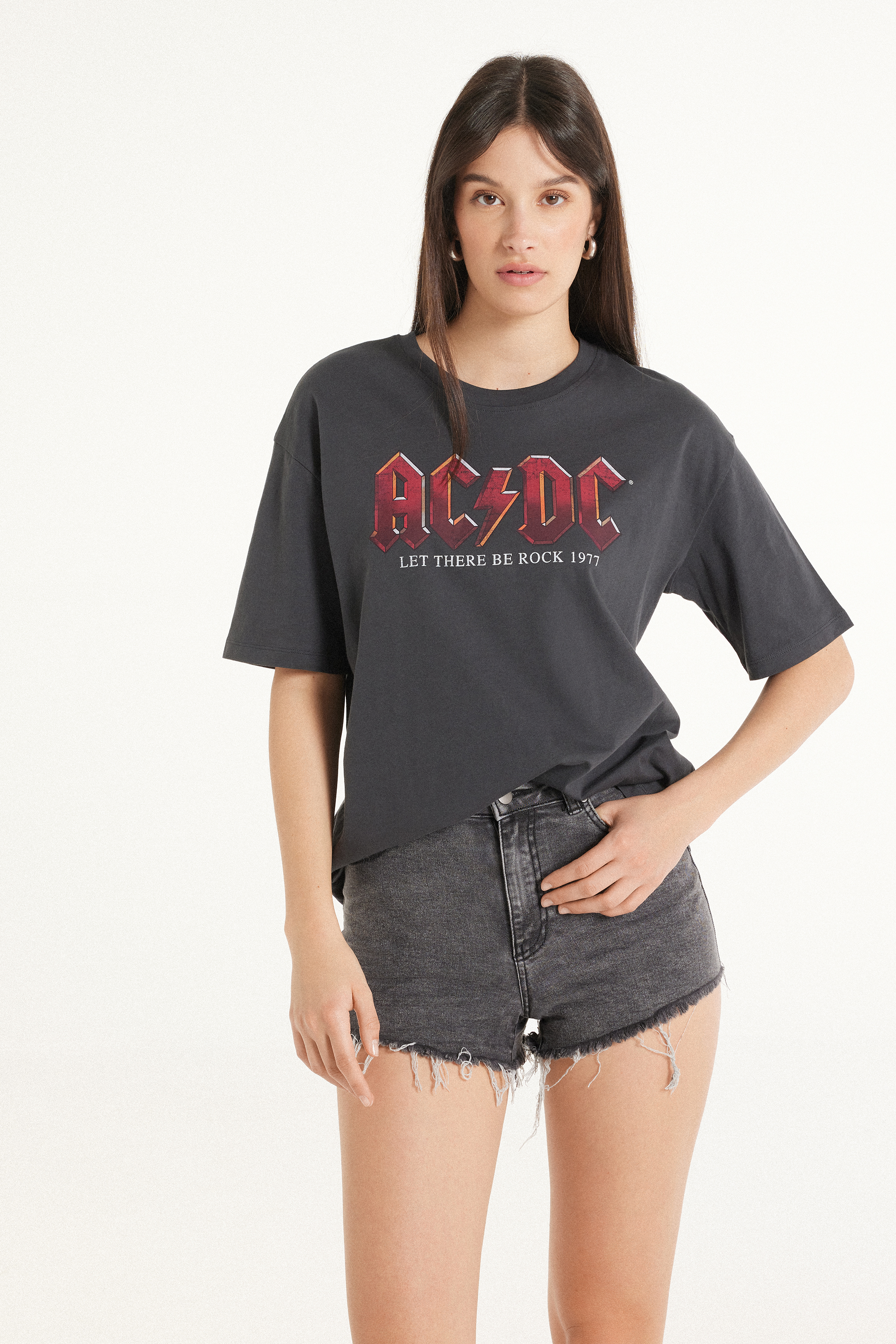 Camiseta con Estampado AC/DC Unisex