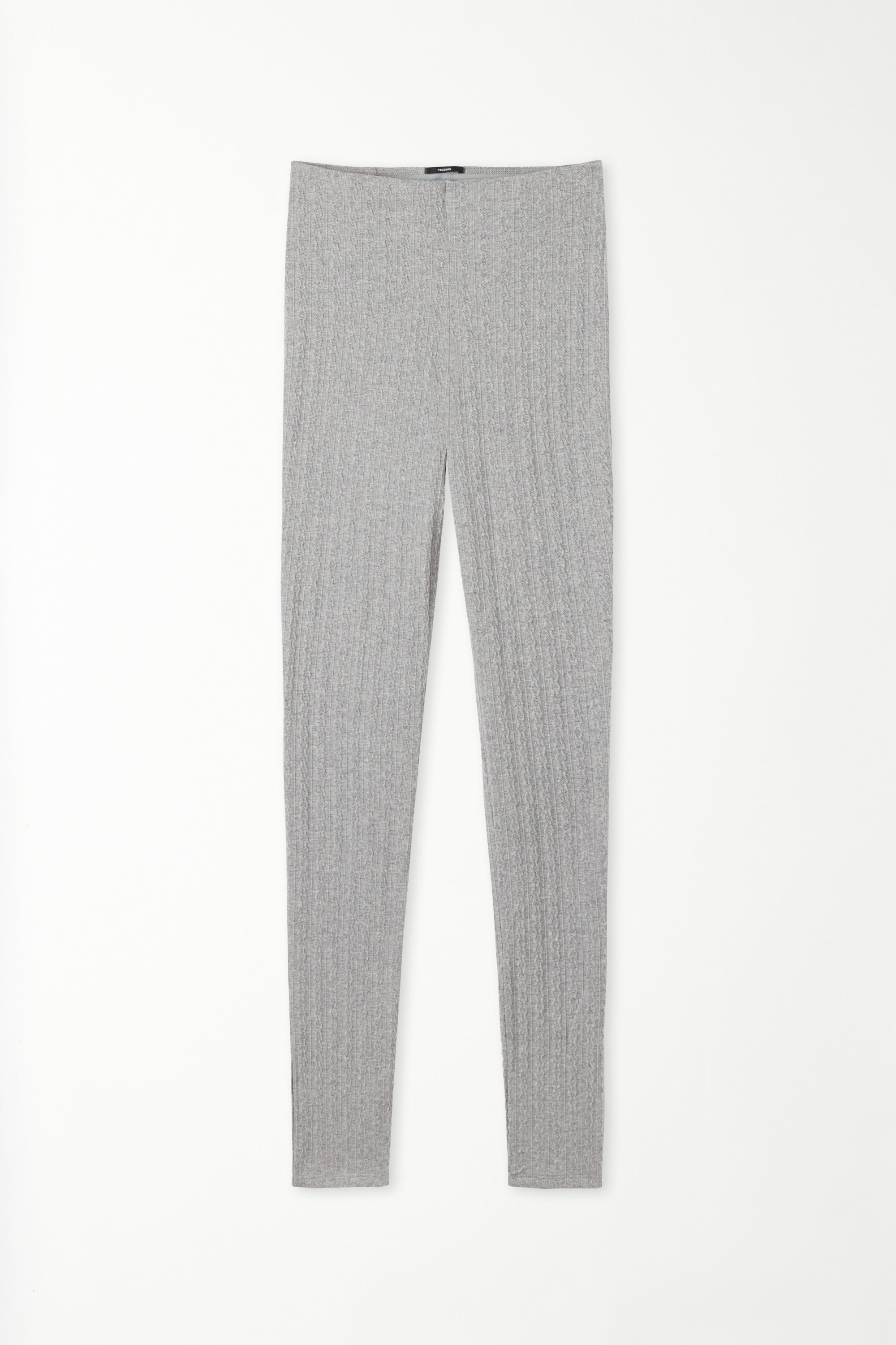 Ribbed Cable-Knit Effect Leggings