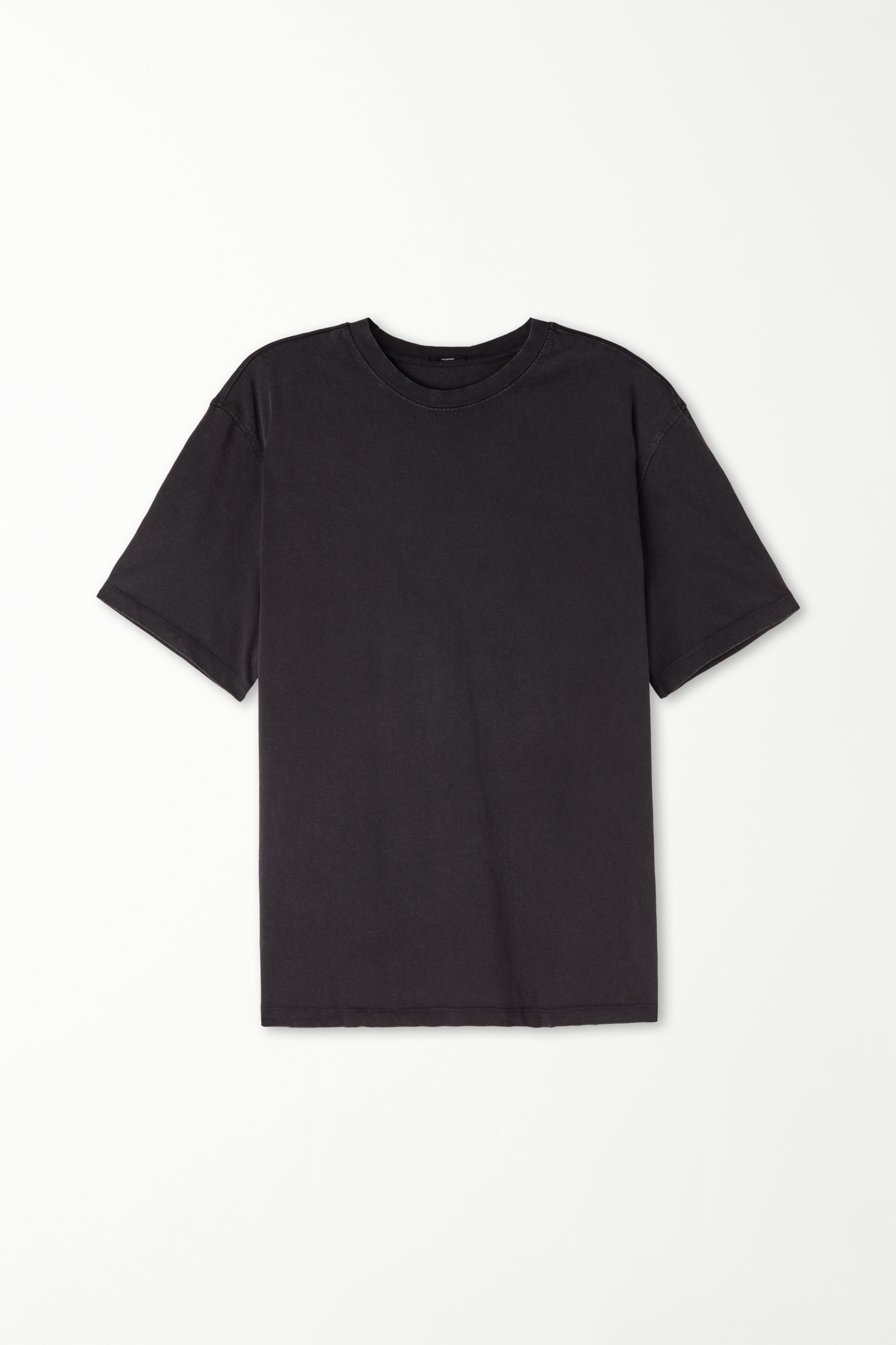 T-Shirt Στρογγυλή Λαιμόκοψη Βαμβακερό Πετροπλυμένο