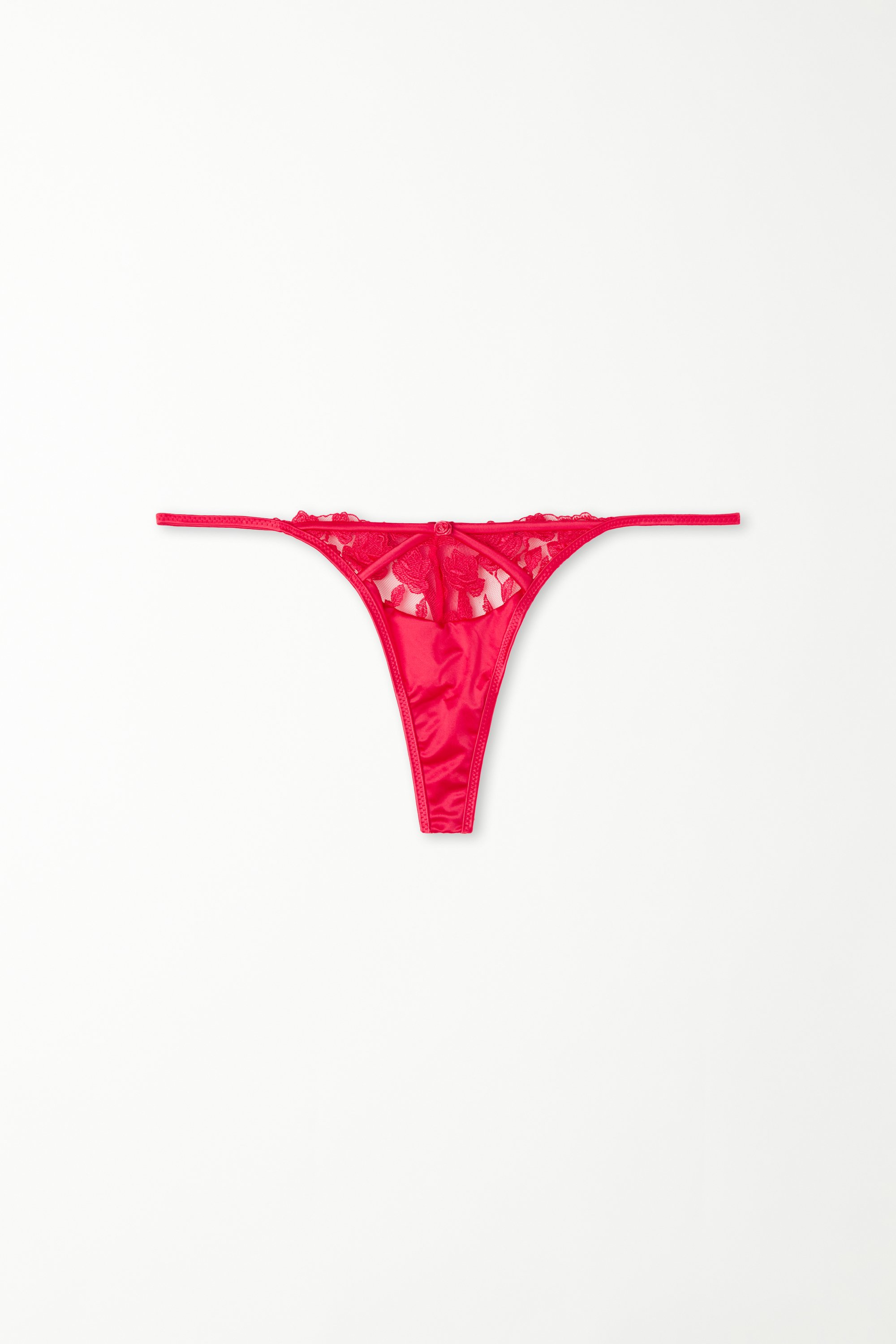 Red Passion Lace High-Cut String Thong