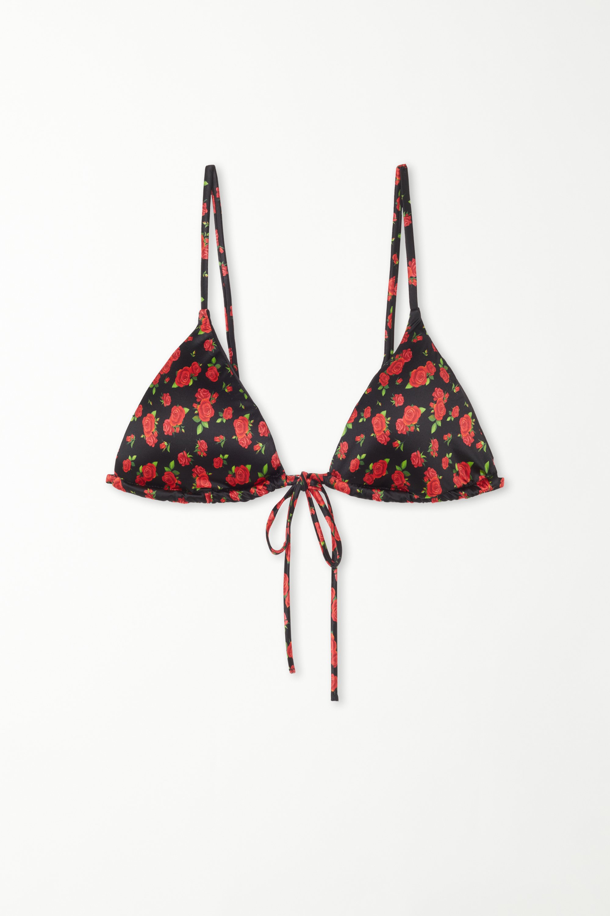 Spicy Roses Removable Cup Triangle Bikini Top